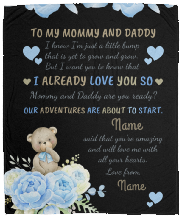To My Mommy & Daddy Blanket