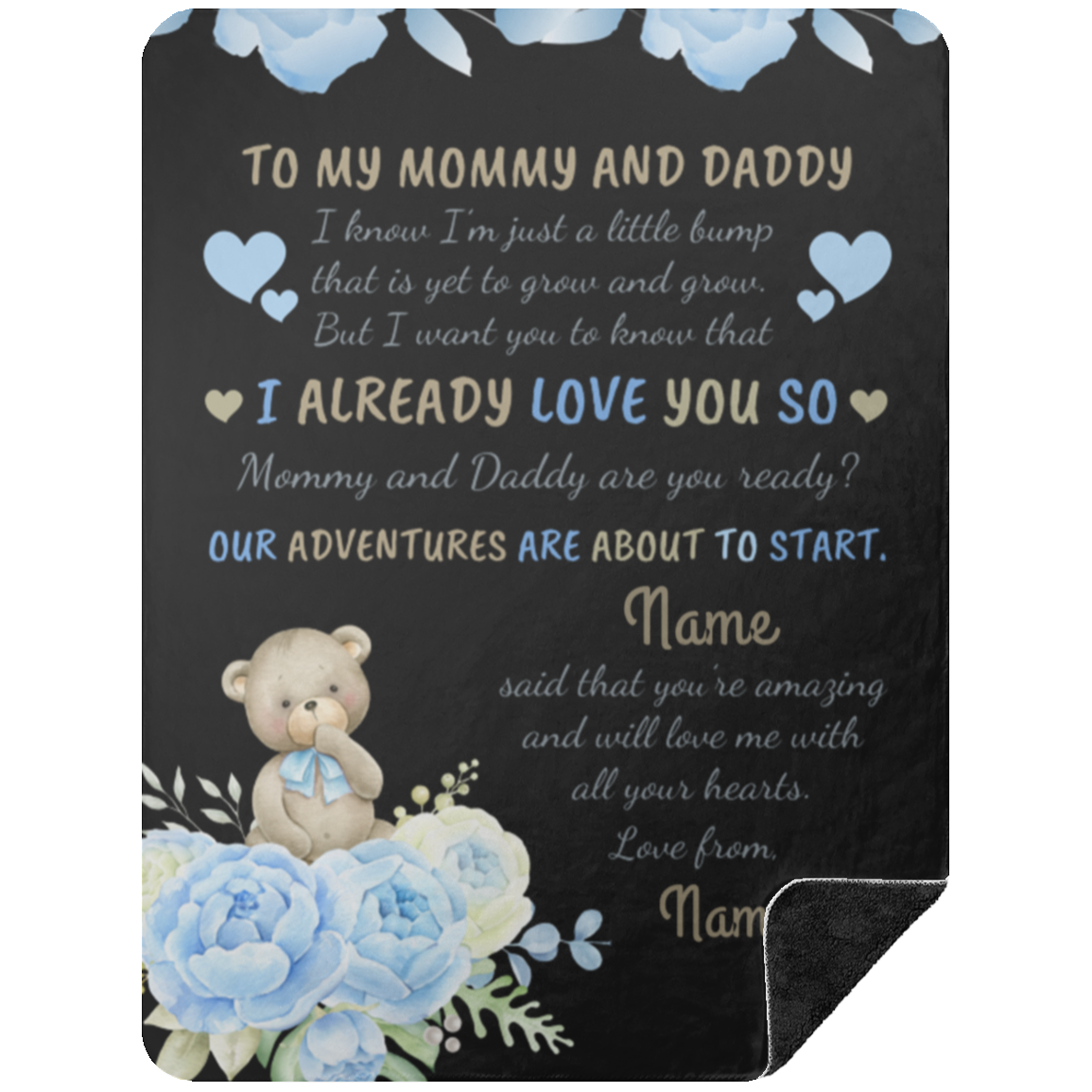 To My Mommy & Daddy Blanket