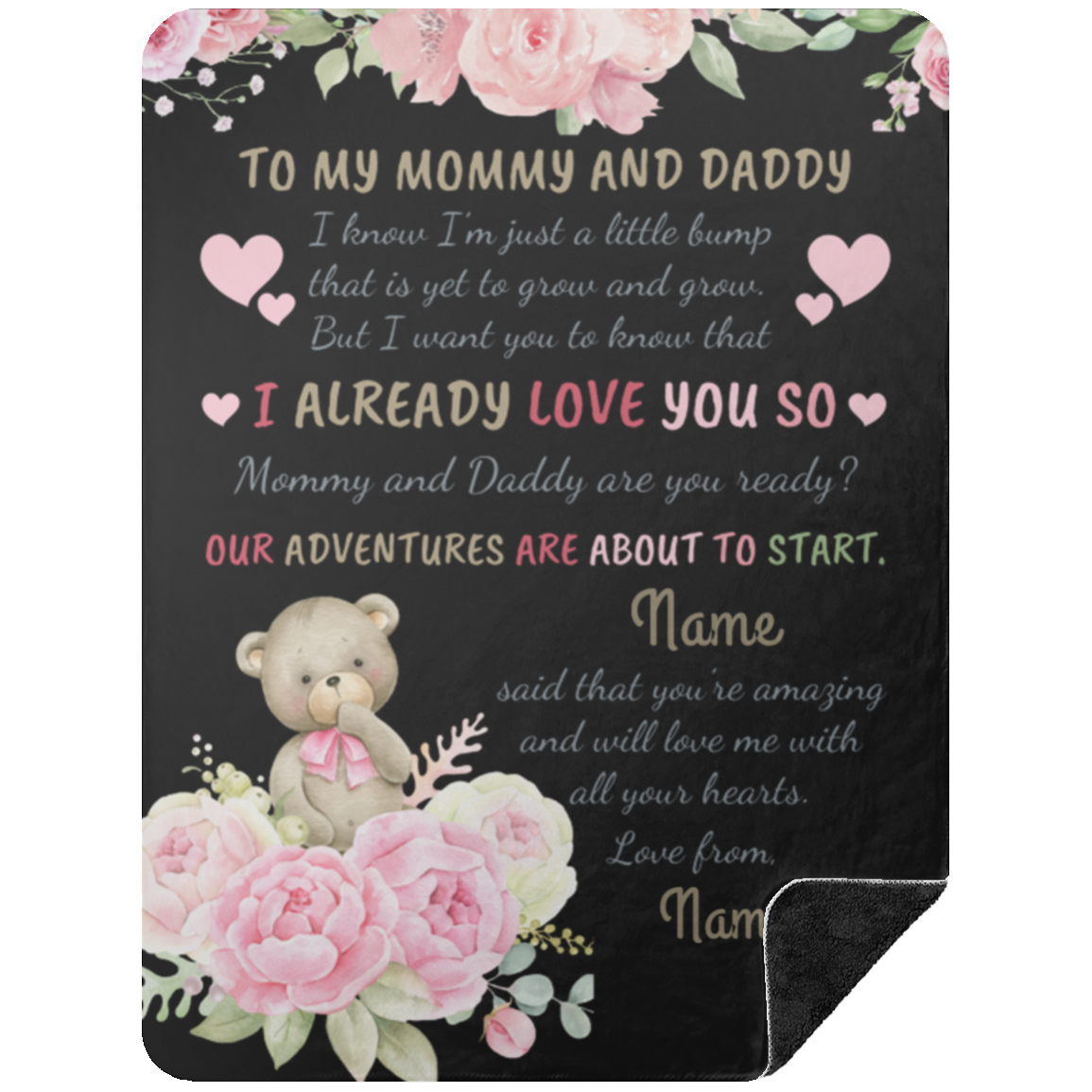 To My Mommy & Daddy Blanket
