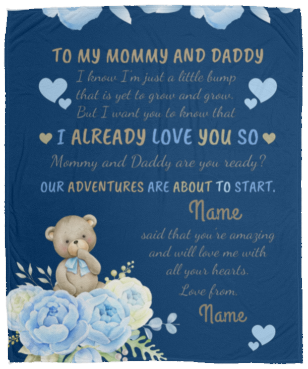 To My Mommy & Daddy Blanket