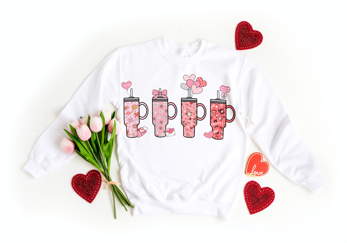 Valentines Heart Tumbler Sweatshirt