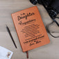Daughter | Congratulation | Leather Journal