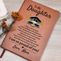 Daughter | Love Mom | Graduation | Leather Journal
