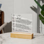 To My Wife | Square Acrylic Plaque