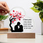 I Love You | Printed Heart Acrylic Plaque