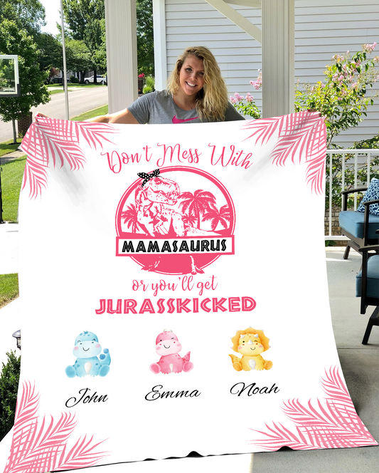 Mamasaurus Personalized Blanket (Throw)