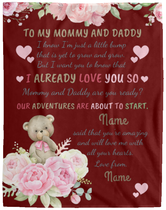 To My Mommy & Daddy Blanket