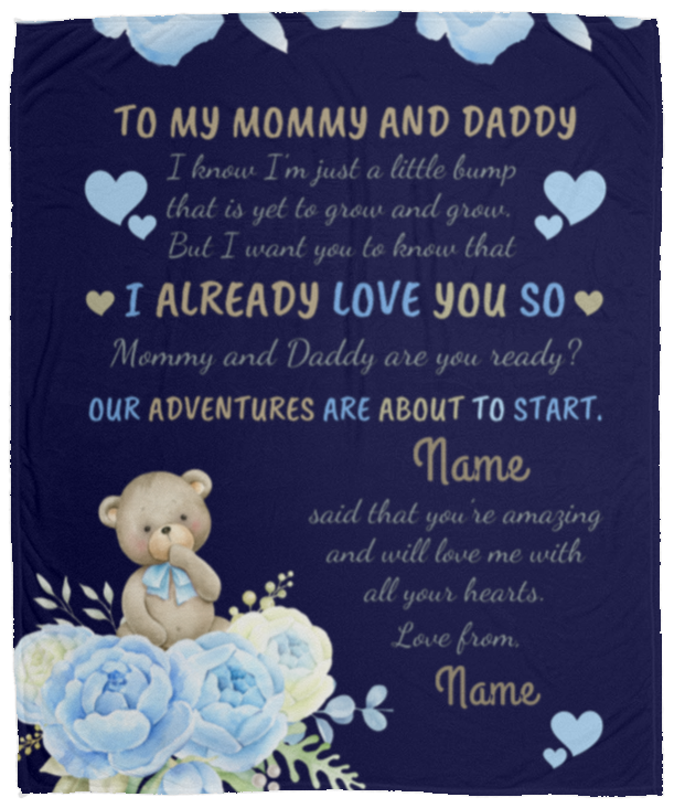 To My Mommy & Daddy Blanket