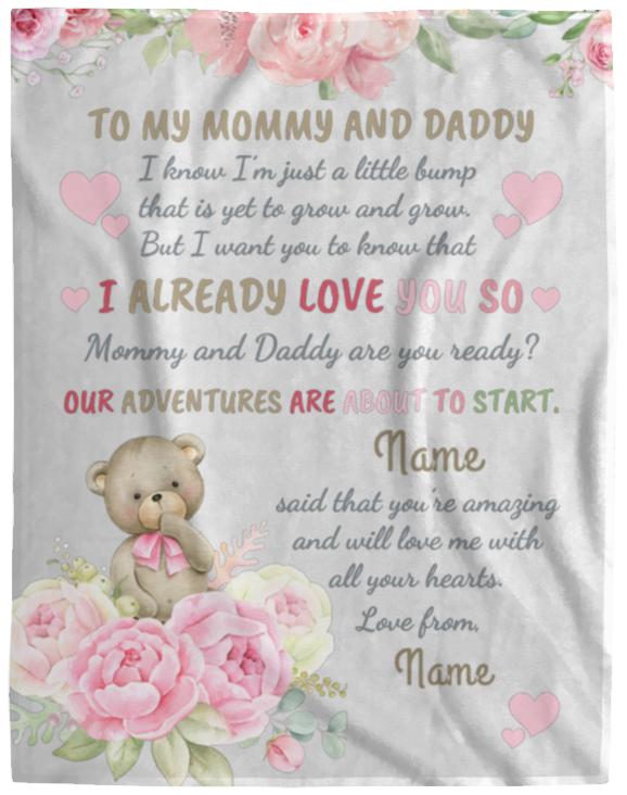 To My Mommy & Daddy Blanket