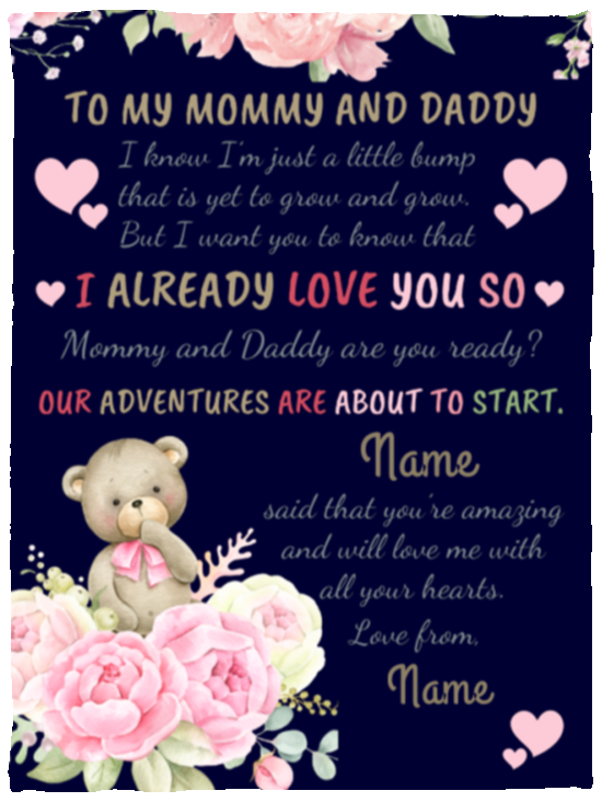 To My Mommy & Daddy Blanket