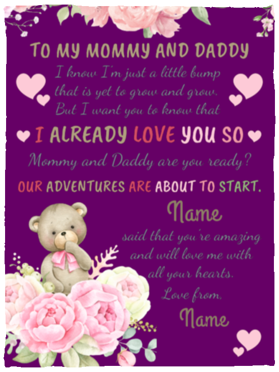 To My Mommy & Daddy Blanket