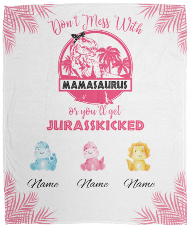 Mamasaurus Personalized Blanket (Throw)