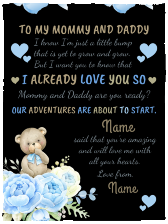 To My Mommy & Daddy Blanket