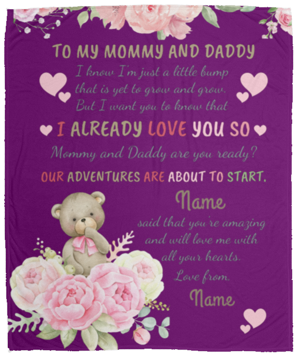 To My Mommy & Daddy Blanket