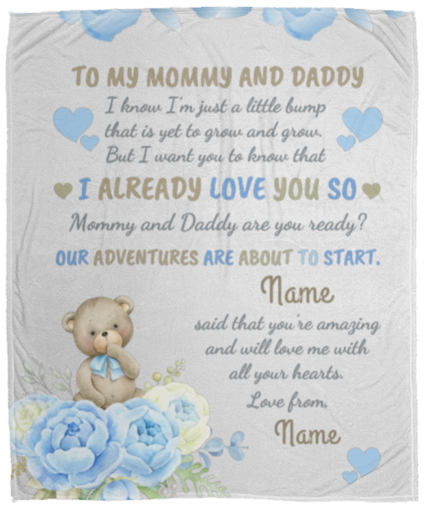 To My Mommy & Daddy Blanket