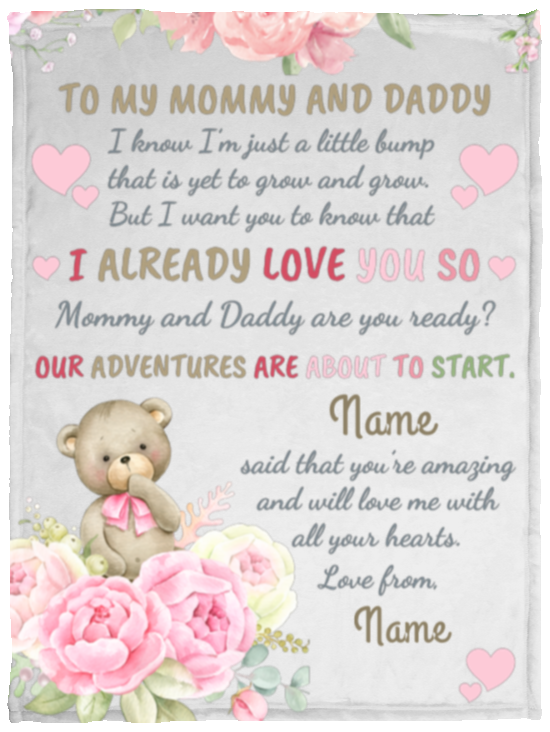 To My Mommy & Daddy Blanket