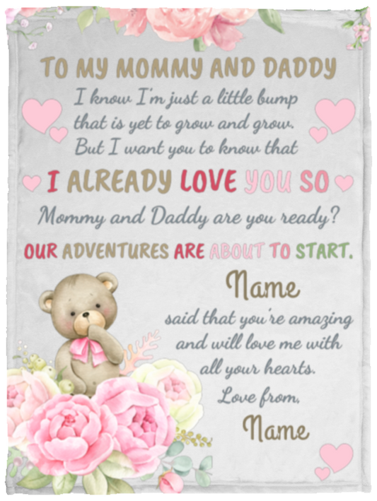 To My Mommy & Daddy Blanket