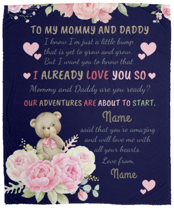 To My Mommy & Daddy Blanket