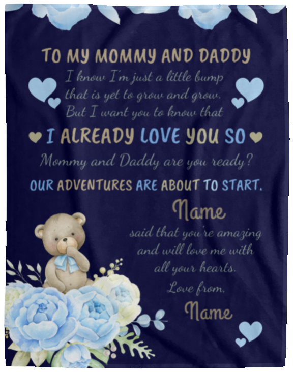 To My Mommy & Daddy Blanket