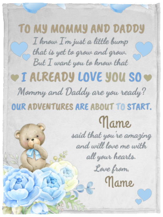 To My Mommy & Daddy Blanket