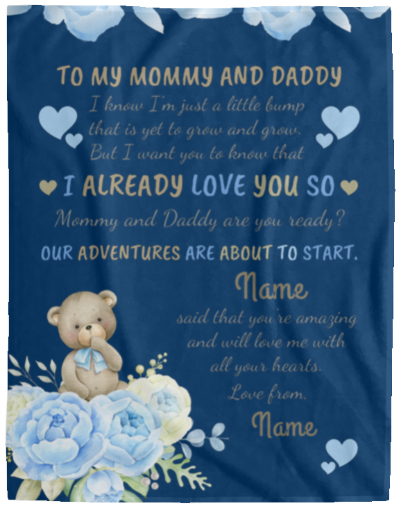 To My Mommy & Daddy Blanket