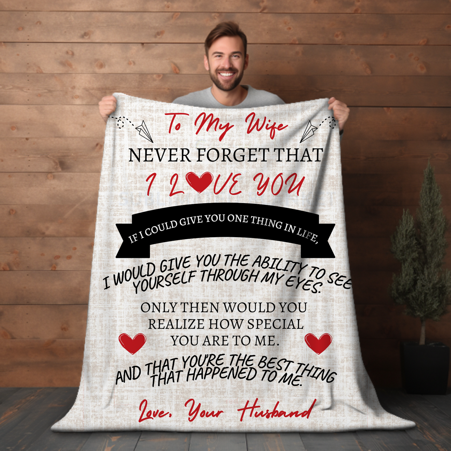 To My Wife | Hearts and Banner