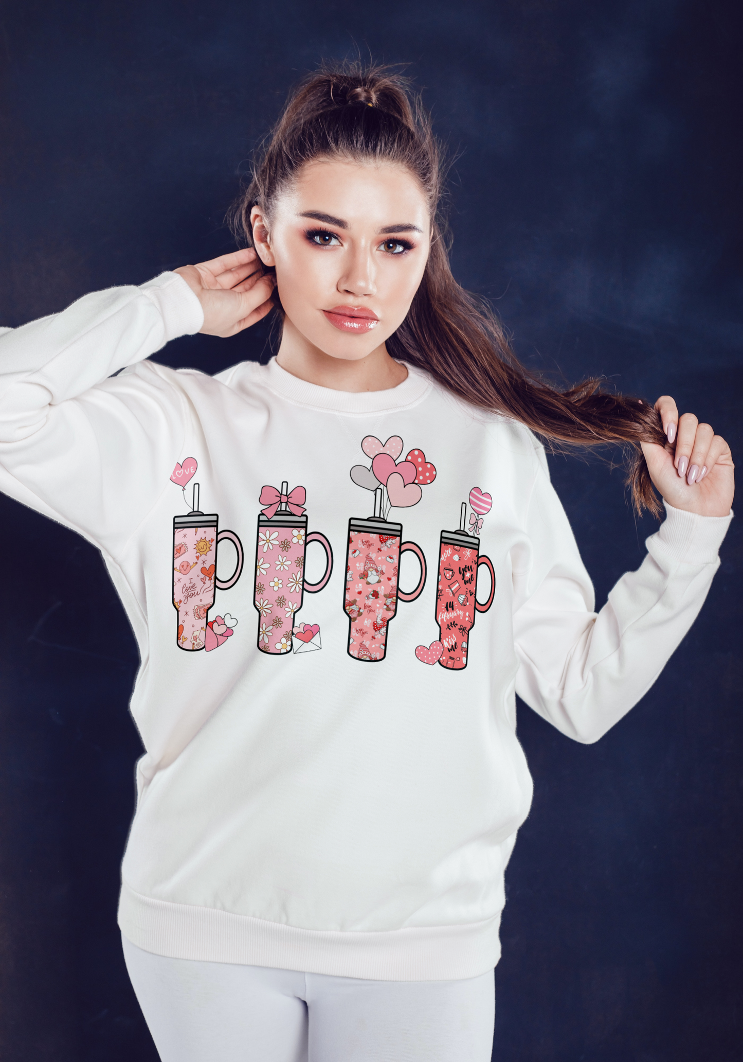 Valentines Heart Tumbler Sweatshirt