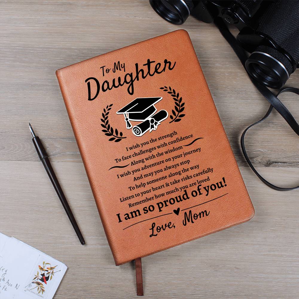 My Daughter | Love Mom | Graduation | Leather Journal