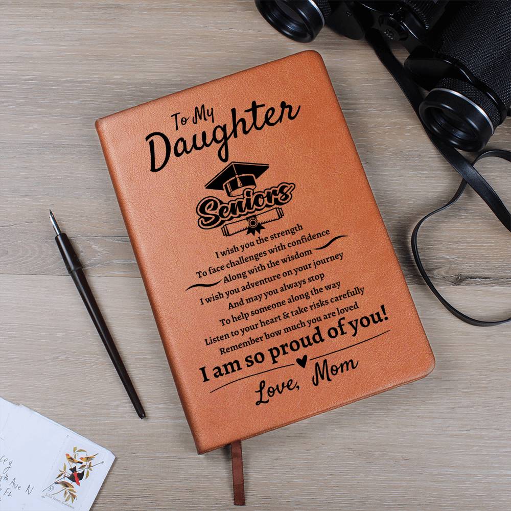 To My Daughter | Senior | Leather Journal