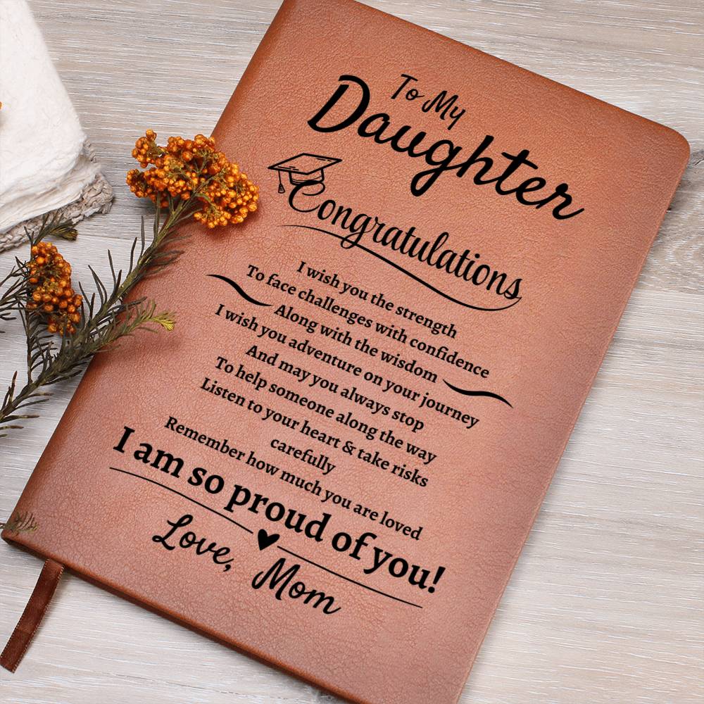 Daughter | Congratulation | Leather Journal