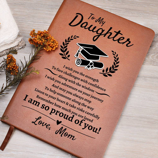 My Daughter | Love Mom | Graduation | Leather Journal