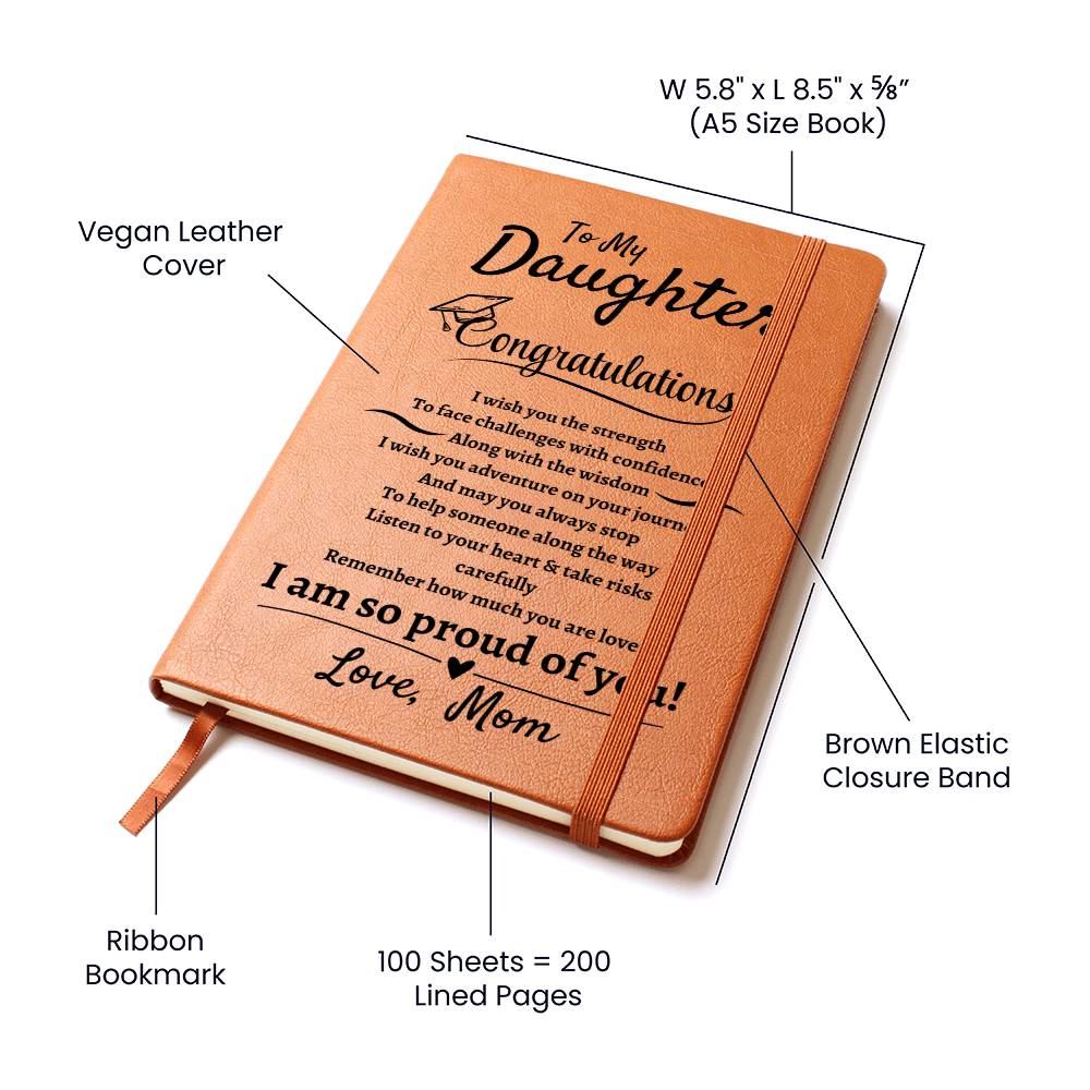 Daughter | Congratulation | Leather Journal