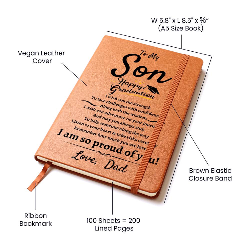 Son | Happy Graduation | Leather Journal