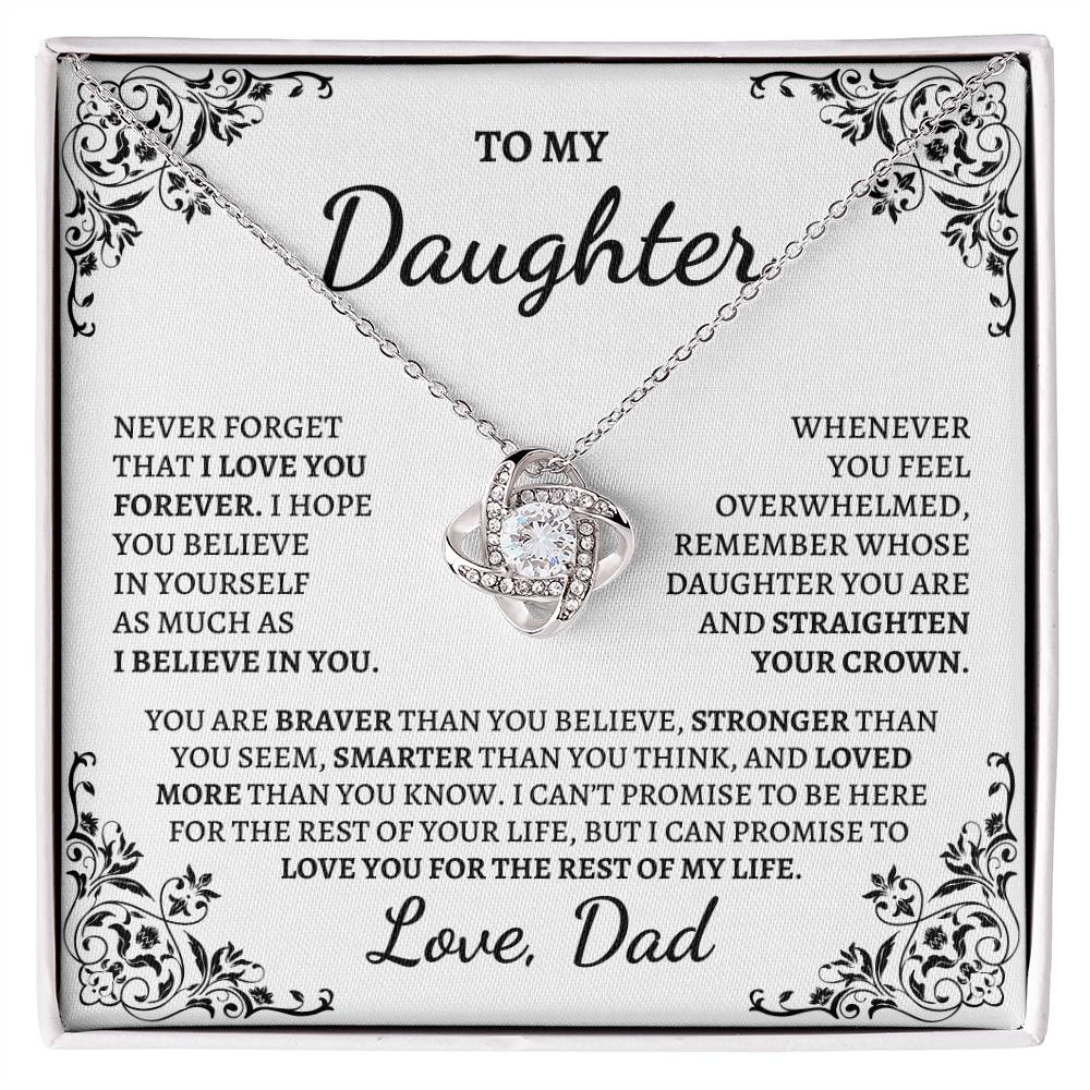 My Daughter | Love Dad| Love Knot Necklace