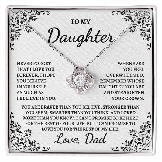 My Daughter | Love Dad| Love Knot Necklace