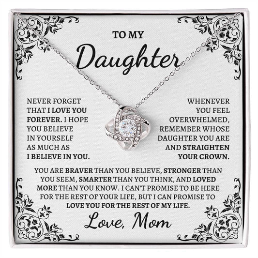 My Daughter | Love Mom | Love Knot Necklace