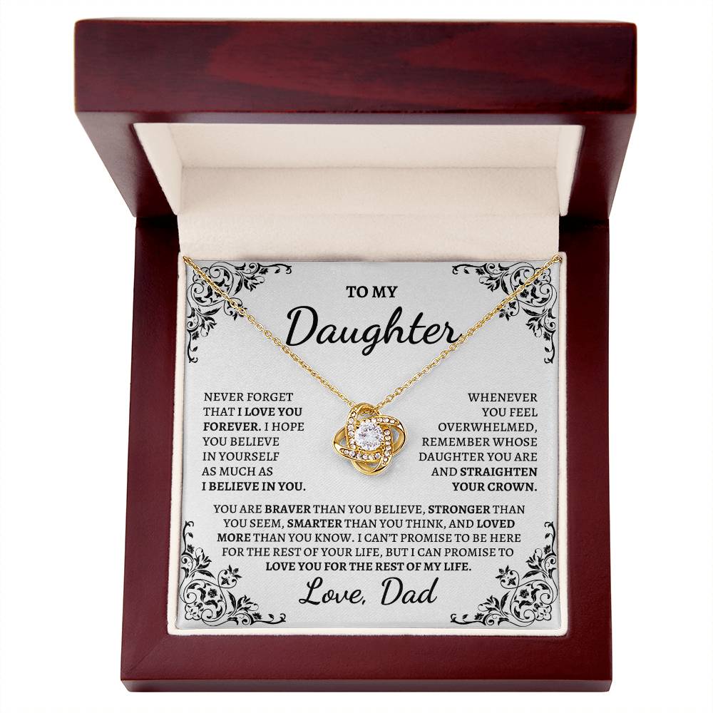 My Daughter | Love Dad| Love Knot Necklace