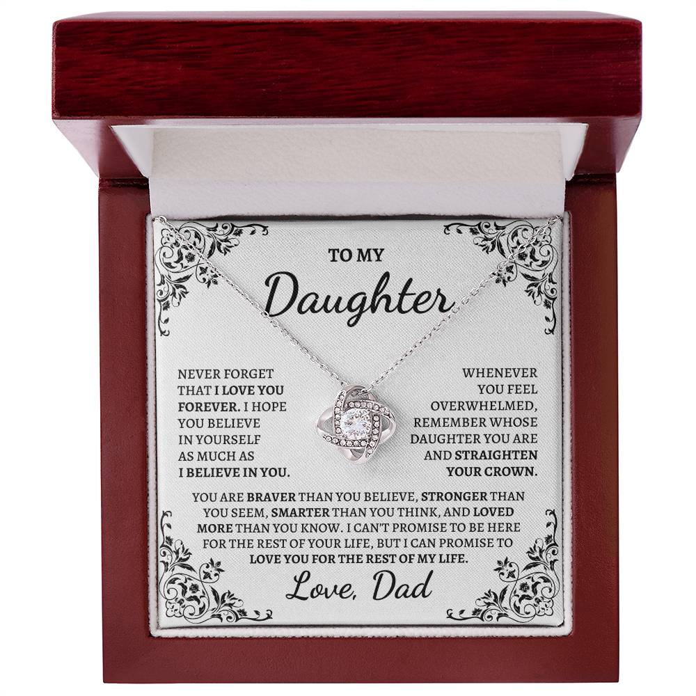 My Daughter | Love Dad| Love Knot Necklace