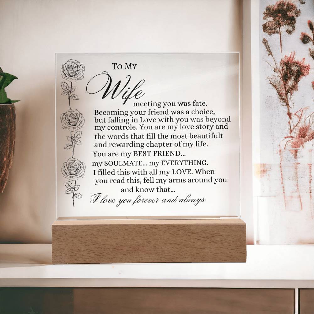 To My Wife | Square Acrylic Plaque