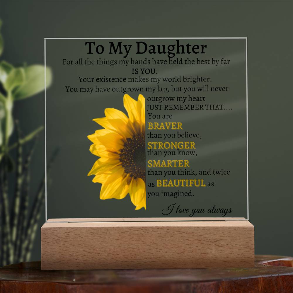 To My Daughter | Square Acrylic Plaque