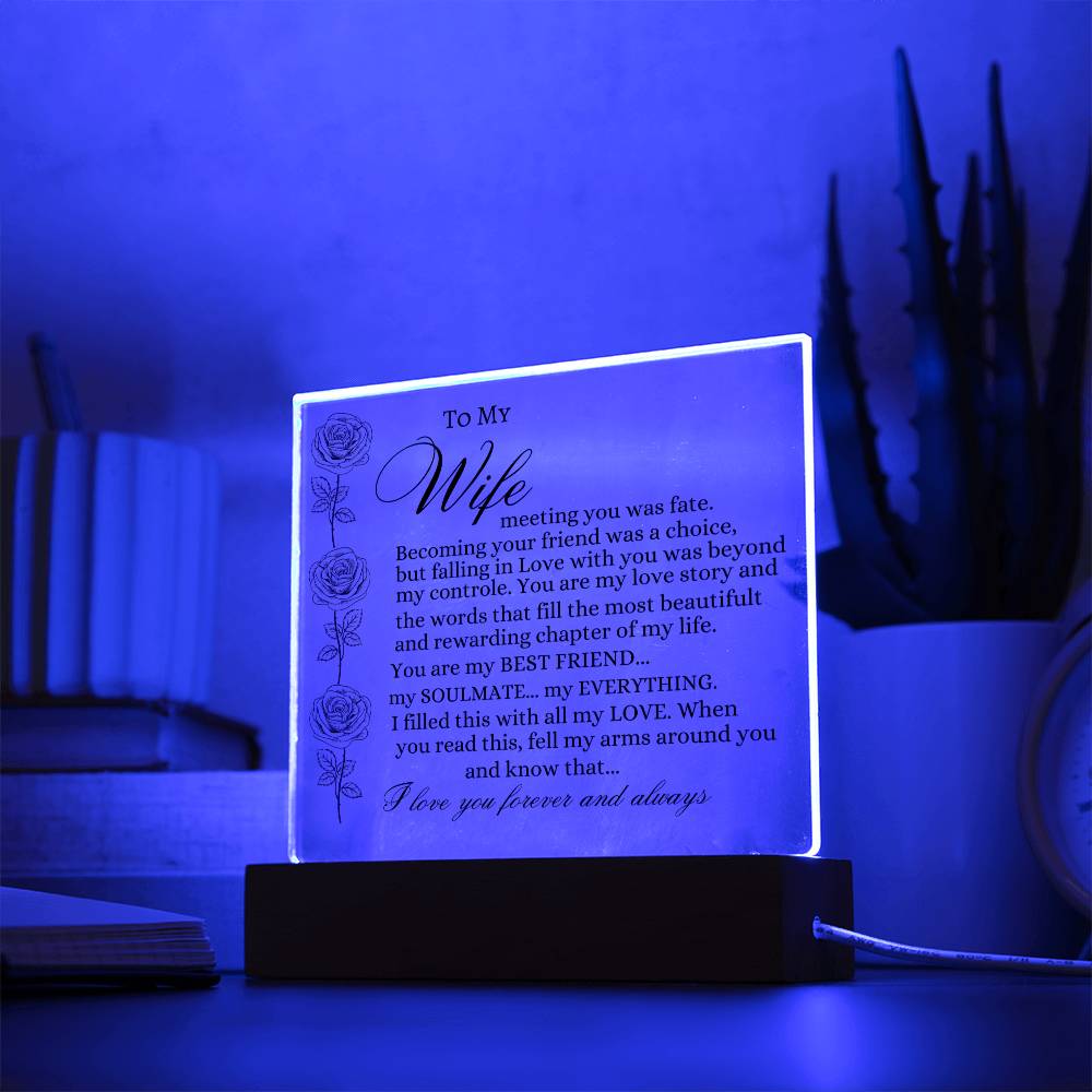 To My Wife | Square Acrylic Plaque