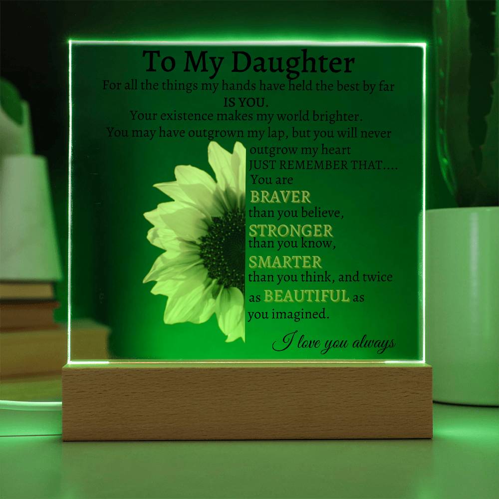 To My Daughter | Square Acrylic Plaque