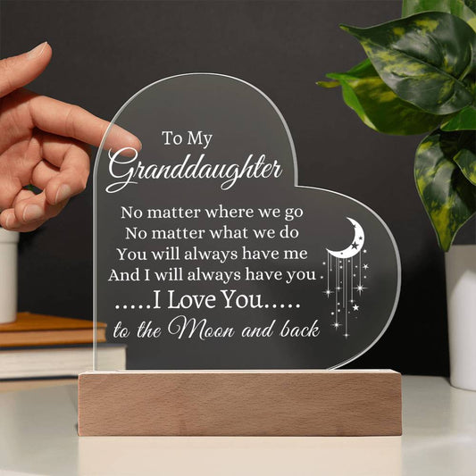 Granddaughter | Printed Heart Acrylic Plaque