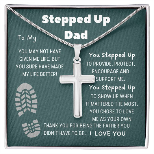 Stepped Up Dad | Cross Necklace