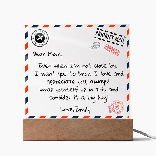 Dear Mom Letter Acrylic | Personalized Gift