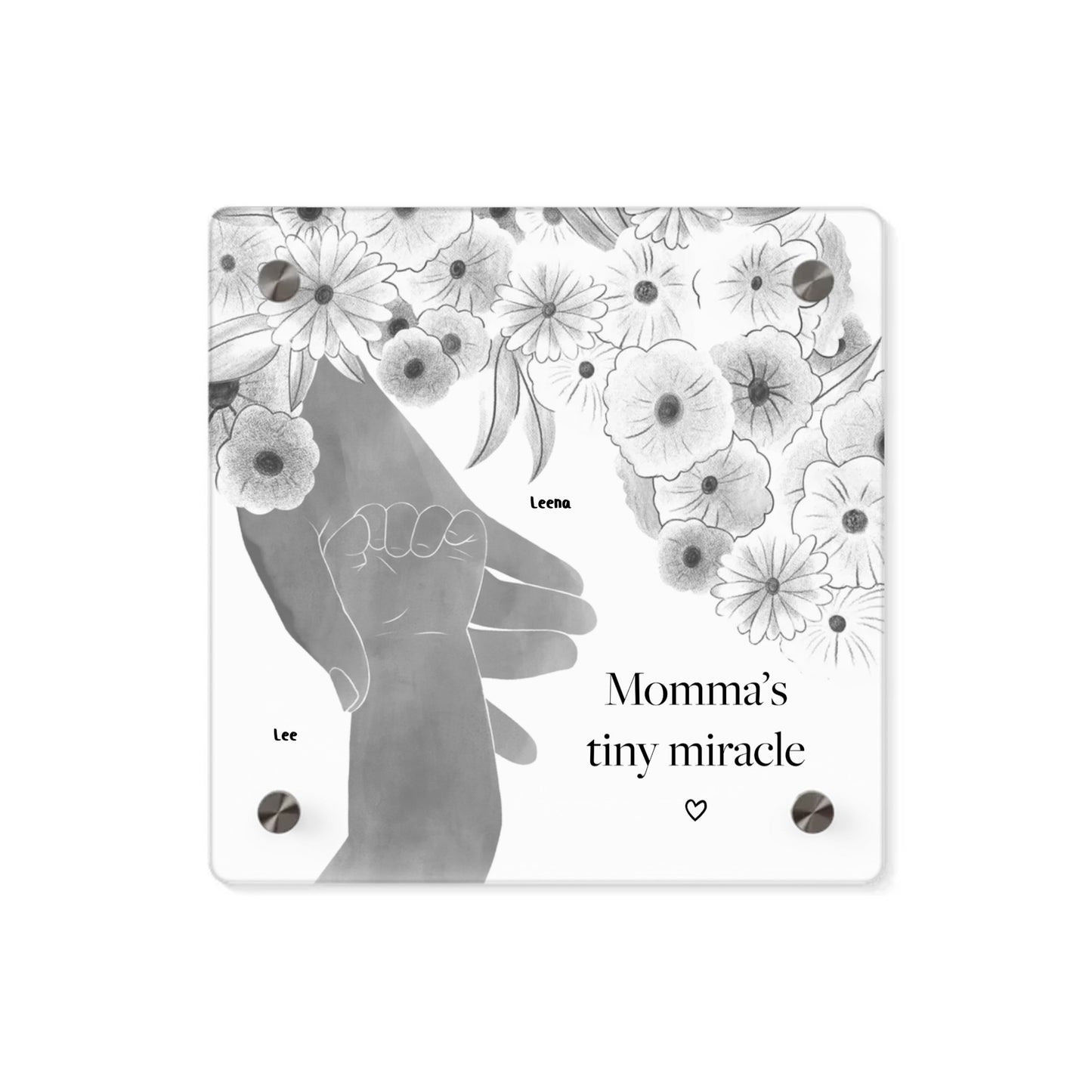 Momma's Tiny Miracle | Acrylic Wall Plaque