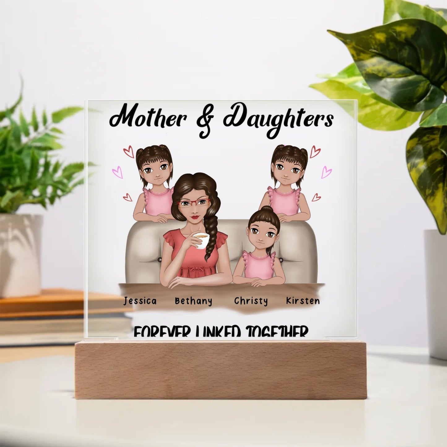 Mother & Daughters | Acrylic Square Plaque